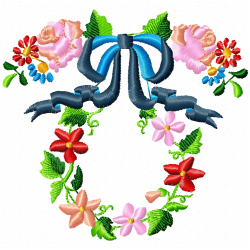 Flowers And Tree Embroidery Design 12